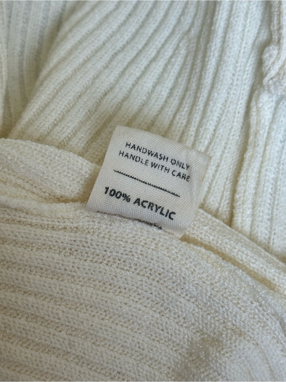 Flook The Label Skylar Off White Ivory Ribbed Cutout Midi Dress Women’s Size S - Picture 14 of 17